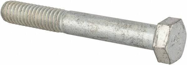 Made in North America - 5/16-18 UNC, 2-3/8" Length Under Head Hex Head Cap Screw - Partially Threaded, Grade 5 Steel, Zinc-Plated Finish, 1/2" Hex - Apex Tool & Supply