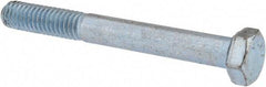 Made in USA - 5/16-18 UNC, 2-3/4" Length Under Head Hex Head Cap Screw - Partially Threaded, Grade 5 Steel, Zinc-Plated Finish, 1/2" Hex - Apex Tool & Supply