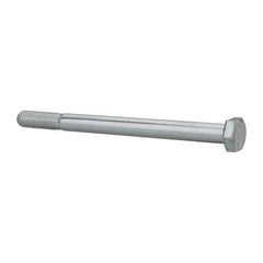 Made in North America - 5/16-18 UNC, 4-1/4" Length Under Head Hex Head Cap Screw - Partially Threaded, Grade 5 Steel, Zinc-Plated Finish, 1/2" Hex - Apex Tool & Supply