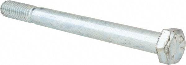 Value Collection - 3/8-16 UNC, 4-1/4" Length Under Head Hex Head Cap Screw - Partially Threaded, Grade 5 Steel, Zinc-Plated Finish, 9/16" Hex - Apex Tool & Supply