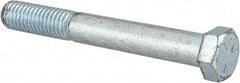 Made in USA - 7/16-14 UNC, 3-1/2" Length Under Head Hex Head Cap Screw - Partially Threaded, Grade 5 Steel, Zinc-Plated Finish, 5/8" Hex - Apex Tool & Supply