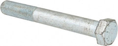 Made in USA - 7/16-20 UNF, 3-1/2" Length Under Head Hex Head Cap Screw - Partially Threaded, Grade 5 Steel, Zinc-Plated Finish, 5/8" Hex - Apex Tool & Supply