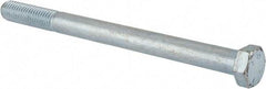 Made in USA - 1/2-13 UNC, 6-1/2" Length Under Head Hex Head Cap Screw - Partially Threaded, Grade 5 Steel, Zinc-Plated Finish, 3/4" Hex - Apex Tool & Supply