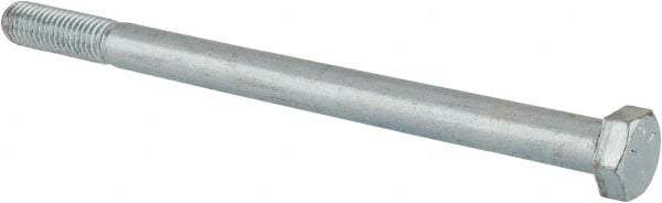 Made in USA - 1/2-13 UNC, 7-1/2" Length Under Head Hex Head Cap Screw - Partially Threaded, Grade 5 Steel, Zinc-Plated Finish, 3/4" Hex - Apex Tool & Supply
