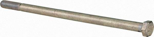Value Collection - 1/2-13 UNC, 10" Length Under Head Hex Head Cap Screw - Partially Threaded, Grade 5 Steel, Zinc-Plated Finish, 3/4" Hex - Apex Tool & Supply