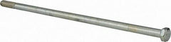 Made in North America - 1/2-13 UNC, 14" Length Under Head Hex Head Cap Screw - Partially Threaded, Grade 5 Steel, Zinc-Plated Finish, 3/4" Hex - Apex Tool & Supply