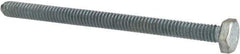 Made in USA - 1/4-20 UNC, 3-1/2" Length Under Head Hex Head Cap Screw - Fully Threaded, Grade 5 Steel, Zinc-Plated Finish, 7/16" Hex - Apex Tool & Supply