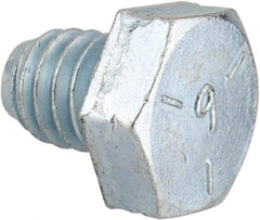 Made in North America - 5/16-18 UNC, 3/8" Length Under Head Hex Head Cap Screw - Fully Threaded, Grade 5 Steel, Zinc-Plated Finish, 1/2" Hex - Apex Tool & Supply
