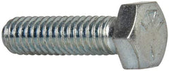Value Collection - 5/16-18 UNC, 1-1/8" Length Under Head Hex Head Cap Screw - Partially Threaded, Grade 5 Steel, Zinc-Plated Finish, 1/2" Hex - Apex Tool & Supply