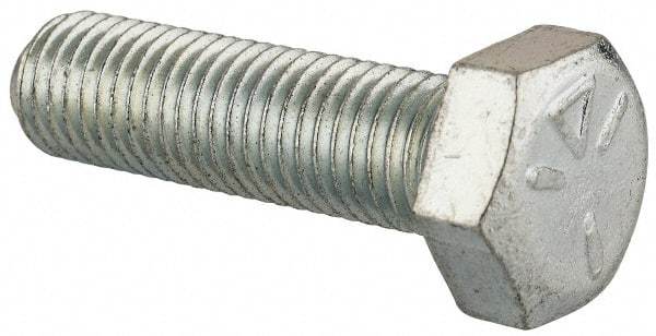 Made in North America - 5/16-24 UNF, 1-1/8" Length Under Head Hex Head Cap Screw - Partially Threaded, Grade 5 Steel, Zinc-Plated Finish, 1/2" Hex - Apex Tool & Supply