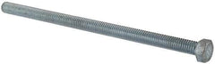 Made in North America - 3/8-16 UNC, 7" Length Under Head Hex Head Cap Screw - Fully Threaded, Grade 5 Steel, Zinc-Plated Finish, 9/16" Hex - Apex Tool & Supply