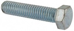 Made in USA - 7/16-14 UNC, 2" Length Under Head Hex Head Cap Screw - Fully Threaded, Grade 5 Steel, Zinc-Plated Finish, 5/8" Hex - Apex Tool & Supply