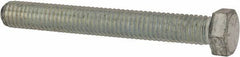 Made in USA - 7/16-14 UNC, 3-1/2" Length Under Head Hex Head Cap Screw - Fully Threaded, Grade 5 Steel, Zinc-Plated Finish, 5/8" Hex - Apex Tool & Supply