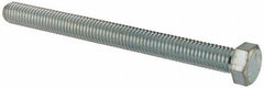 Made in North America - 7/16-14 UNC, 5" Length Under Head Hex Head Cap Screw - Fully Threaded, Grade 5 Steel, Zinc-Plated Finish, 5/8" Hex - Apex Tool & Supply