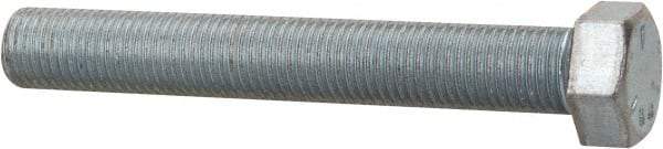 Made in USA - 7/16-20 UNF, 3" Length Under Head Hex Head Cap Screw - Fully Threaded, Grade 5 Steel, Zinc-Plated Finish, 5/8" Hex - Apex Tool & Supply