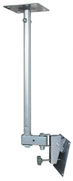 Video Mount - Steel, Flat Panel Ceiling Mount For 10 to 23 Inch LCD Monitor - Silver, 25 Lbs. Load Capacity, 30° Max Tilt Angle, Ceiling Mount Rotating and Tilting - Apex Tool & Supply