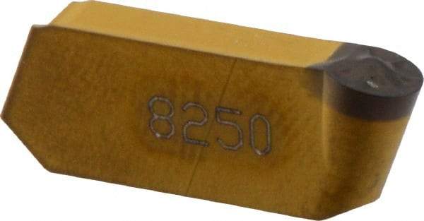 Iscar - 420GIMY Grade IC8250, 4mm Cutting Width Carbide Grooving Insert - 2mm Max Depth of Cut, Neutral, 0.079" Corner Radius, TiCN/Al2O3 Finish - Apex Tool & Supply