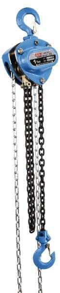 Value Collection - 4,000 Lb Lifting Capacity, 10' Lift Height, Hand Hoist - Made from Chain, 74' Overhaul to Lift 1', 74 Lb Avg Pull to Lift Rated Load, 1 Chain - Apex Tool & Supply