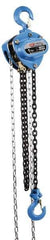 Value Collection - 4,000 Lb Lifting Capacity, 10' Lift Height, Hand Hoist - Made from Chain, 74' Overhaul to Lift 1', 74 Lb Avg Pull to Lift Rated Load, 1 Chain - Apex Tool & Supply