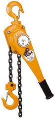 Value Collection - 6,000 Lb Lifting Capacity, 15' Lift Height, Short Handle Lever Hoist - Made from Chain, 1 Chain - Apex Tool & Supply