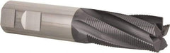 Niagara Cutter - 1" Diam, Fine Pitch, 2" LOC, 5 Flute Solid Carbide Corner Chamfer Roughing End Mill - AlTiN Finish, 5" OAL, 1" Shank Diam, Single End, Centercutting, 20° Helix - Apex Tool & Supply