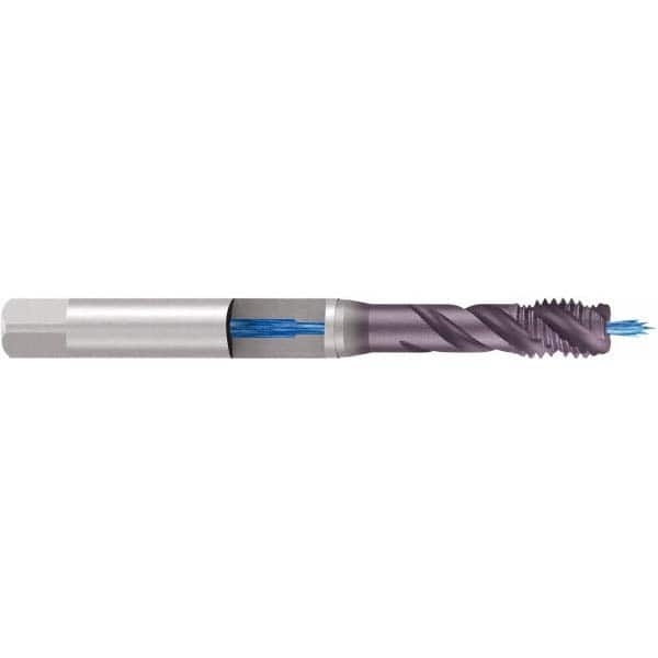 Emuge - 3/8-16 UNC, 3 Flute, TiCN Finish Cobalt Medium Spiral Flute Tap - Apex Tool & Supply