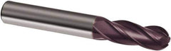 Guhring - 14mm Diam, 26mm LOC, 4 Flute Solid Carbide Ball End Mill - FIREX Finish, Single End, 83mm OAL, 14mm Shank Diam, Spiral Flute - Apex Tool & Supply