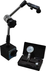 Value Collection - 0.0005" Graduation, 0-15-0 Dial Reading, Indicator & Base Kit - 2-1/2" Base Length x 2" Base Width x 2-1/8" Base Height - Apex Tool & Supply