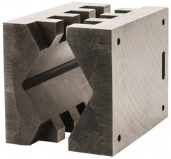 Heinrich - 8" Wide, V-Groove Vise Jaw - Ductile Iron, Fixed Jaw, Compatible with DA-8800-SC Vises - Apex Tool & Supply