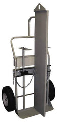 Made in USA - 800 Lb Capacity 64" OAH Fire Wall Hand Truck - Dual Loop Handle, Steel, Full Pneumatic Wheels - Apex Tool & Supply