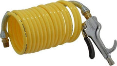 Coilhose Pneumatics - 1/4" ID Thumb Lever Air Gun - 12' Long Nylon Hose - Apex Tool & Supply