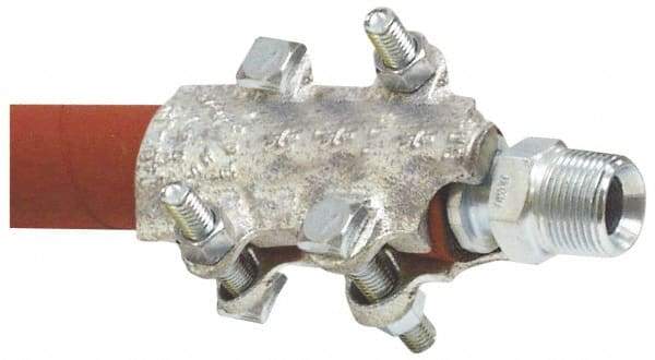 Alliance Hose & Rubber - 50' Long, 1-1/2" Fitting, Male Boss Fitting, -20 to 368°F, Rubber High Temp & High Pressure Hose - 1-1/2" Inside x 2-3/16" Outside Diam, 150 psi - Apex Tool & Supply