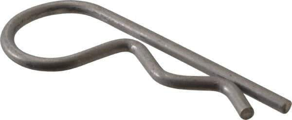 Made in USA - 7/8 to 1" Shaft Diam, 3-3/4" Long, 0.178" Wire Diam, Hair Pin Cotter - Grades 302 & 18-8 Stainless Steel - Apex Tool & Supply
