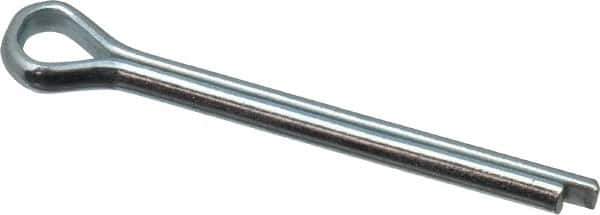 Value Collection - 1/8" Diam x 1-1/4" Long Extended Prong Cotter Pin - Grade 2, Zinc-Plated, Steel - Apex Tool & Supply