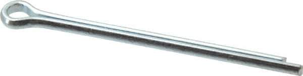 Value Collection - 5/32" Diam x 2-1/2" Long Extended Prong Cotter Pin - Grade 2, Zinc-Plated, Steel - Apex Tool & Supply