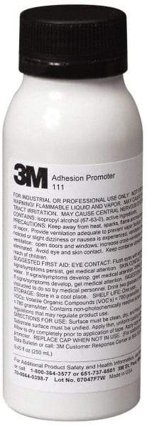 3M - 250 mL, Clear Adhesive Primer - For Use with 3M Tapes, VHB Tape - Apex Tool & Supply