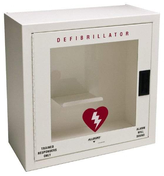 Allegro - Metal Defibrillator Case - 20-1/4 Inch Wide x 20-1/4 Inch High x 9-1/4 Inch Deep, Wall Mount - Apex Tool & Supply