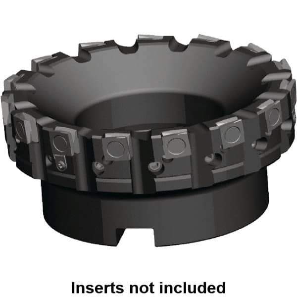 Kennametal - 15 Inserts, 127mm Cut Diam, 1-1/2" Arbor Diam, 0.236" Max Depth of Cut, Indexable Square-Shoulder Face Mill - 0/90° Lead Angle, 2-3/8" High, SPHX 1205... Insert Compatibility, Series Fix-Perfect - Apex Tool & Supply