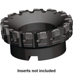 Kennametal - 15 Inserts, 127mm Cut Diam, 1-1/2" Arbor Diam, 0.236" Max Depth of Cut, Indexable Square-Shoulder Face Mill - 0/90° Lead Angle, 2-3/8" High, SPHX 1205... Insert Compatibility, Series Fix-Perfect - Apex Tool & Supply