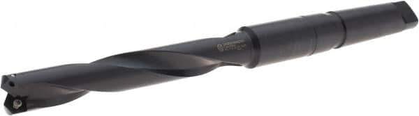 Allied Machine and Engineering - Series 2, 1 to 1-3/8" Diam, 4MT Taper Shank, Helical Flute Spade Drill - 6-1/2" Max Depth, 9-3/4" Body Length, 14-5/32" OAL, Extended Length, Through Coolant - Apex Tool & Supply