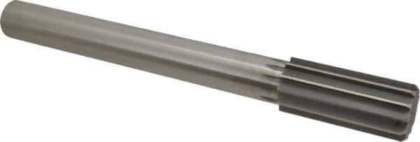 Made in USA - 1-9/16" High Speed Steel 12 Flute Chucking Reamer - Straight Flute, 1-1/4" Straight Shank, 3-1/2" Flute Length, 13" OAL - Apex Tool & Supply
