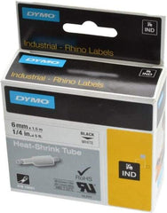 Dymo - 60" Long, White Heat Shrinkable Polyolefin Heat Shrink Tubing - For RhinoPRO 3000 - Apex Tool & Supply