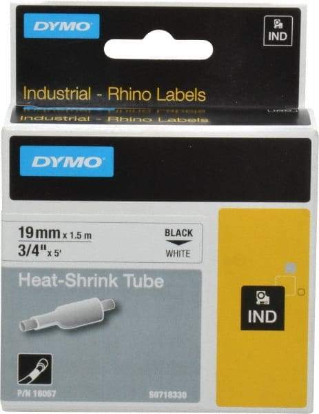 Dymo - 60" Long, White Heat Shrinkable Polyolefin Heat Shrink Tubing - For RhinoPRO 3000 - Apex Tool & Supply