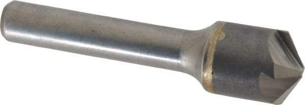 Hertel - 5/8" Head Diam, 3/8" Shank Diam, 4 Flute 120° Solid Carbide Countersink - 2-3/8" OAL, Straight Shank - Apex Tool & Supply