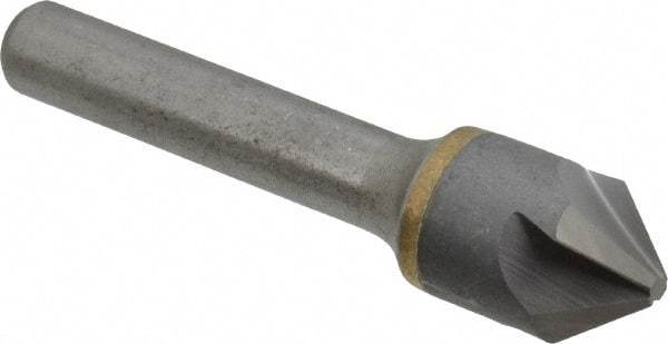 Hertel - 5/8" Head Diam, 3/8" Shank Diam, 4 Flute 82° Solid Carbide Countersink - 2-3/8" OAL, Straight Shank - Apex Tool & Supply