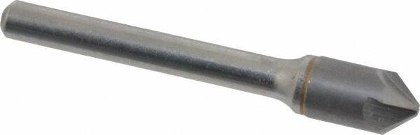 Hertel - 3/8" Head Diam, 1/4" Shank Diam, 4 Flute 82° Solid Carbide Countersink - 2-1/4" OAL, Straight Shank - Apex Tool & Supply