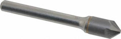 Hertel - 3/8" Head Diam, 1/4" Shank Diam, 4 Flute 82° Solid Carbide Countersink - 2-1/4" OAL, Straight Shank - Apex Tool & Supply