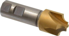 Hertel - 5/16" Radius, 1-1/8" Mill Diam, 4 Flute Cobalt Corner Rounding End Mill - Single End, TiN Finish, 3-1/2" OAL, 7/8" Shank Diam - Apex Tool & Supply