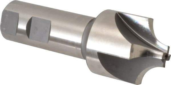 Hertel - 1/2" Radius, 1-1/2" Mill Diam, 4 Flute High Speed Steel Corner Rounding End Mill - Single End, Uncoated, 4-1/8" OAL, 1" Shank Diam - Apex Tool & Supply