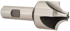 Hertel - 1/2" Radius, 1-1/2" Mill Diam, 4 Flute High Speed Steel Corner Rounding End Mill - Single End, Uncoated, 3-7/8" OAL, 3/4" Shank Diam - Apex Tool & Supply